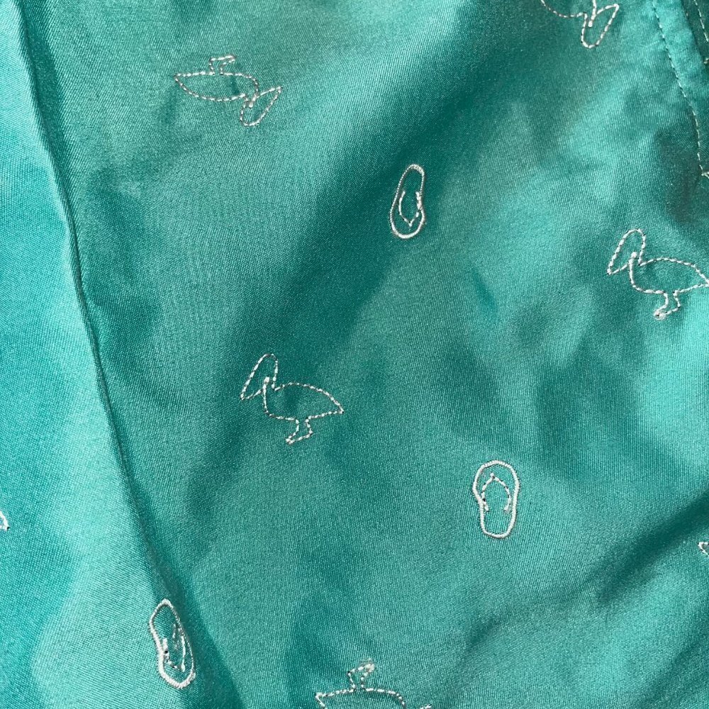 TRUNKS SURF & SWIM CO Vintage Palm Springs Swimsuit Flip Flops & Pelicans Small - Picture 2 of 6